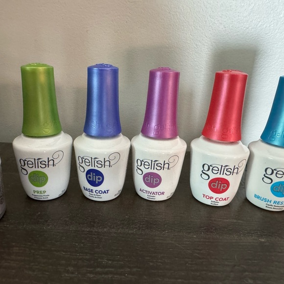 Gelish Soak off Acrylic Powder Nail Polish DIP Manicure Set Color Kit 5 Colors - Picture 2 of 4